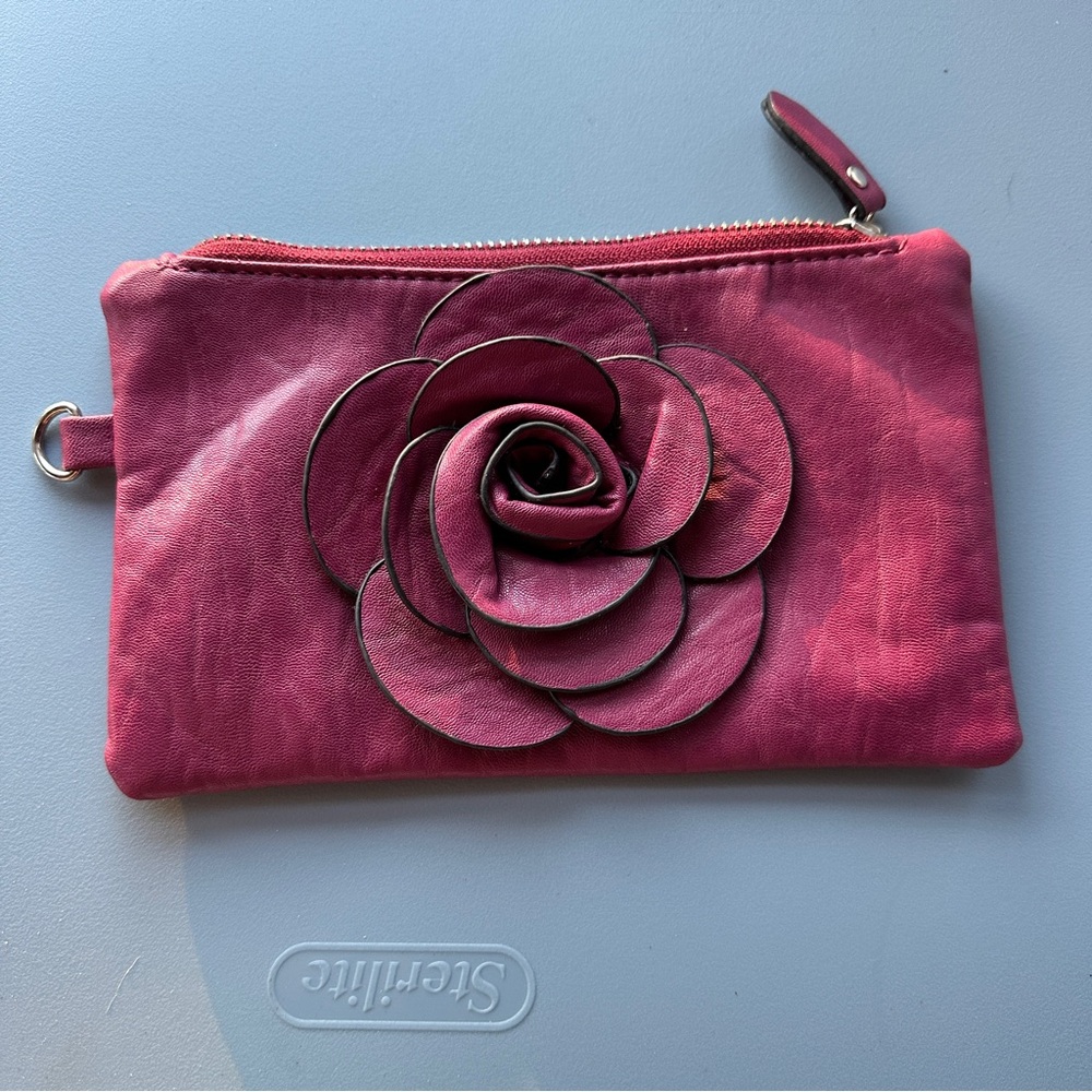 Pink Floral Clutch